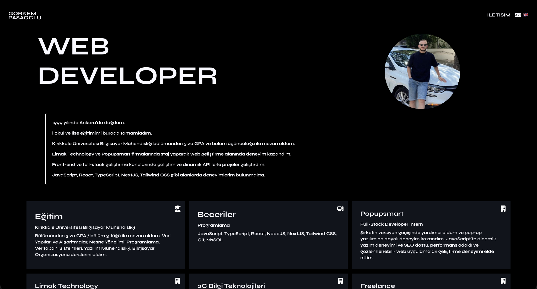 Kişisel Portfolyo (Eski)